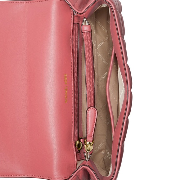 Michael Kors Soho Large Leather Chain Shoulder Bag Tea Rose NWT - Picture 8 of 9